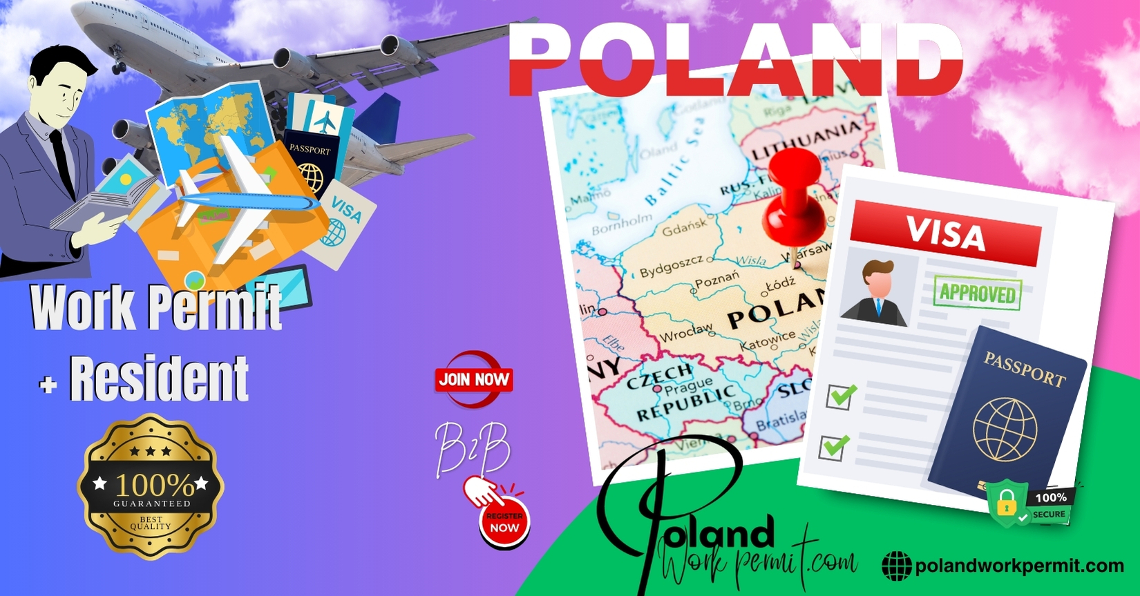 How to Apply for a Work Permit, Student Visa, Business Visa, Investor Visa, and Resident Card Visa from Europe to Poland for Foreigners?